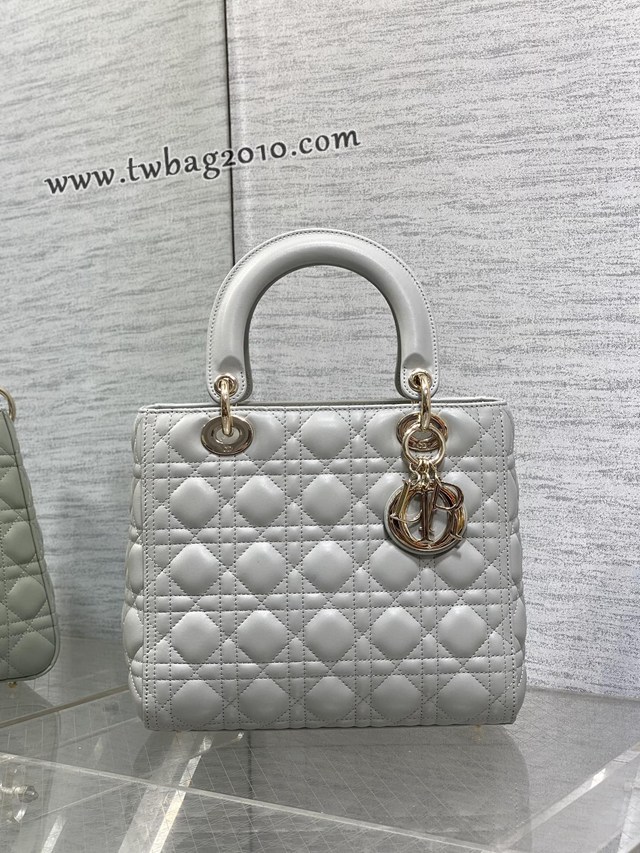 Dior专柜新款迪奥顶级原单Lady最新翻盖羊皮五格手提包 djfk1110